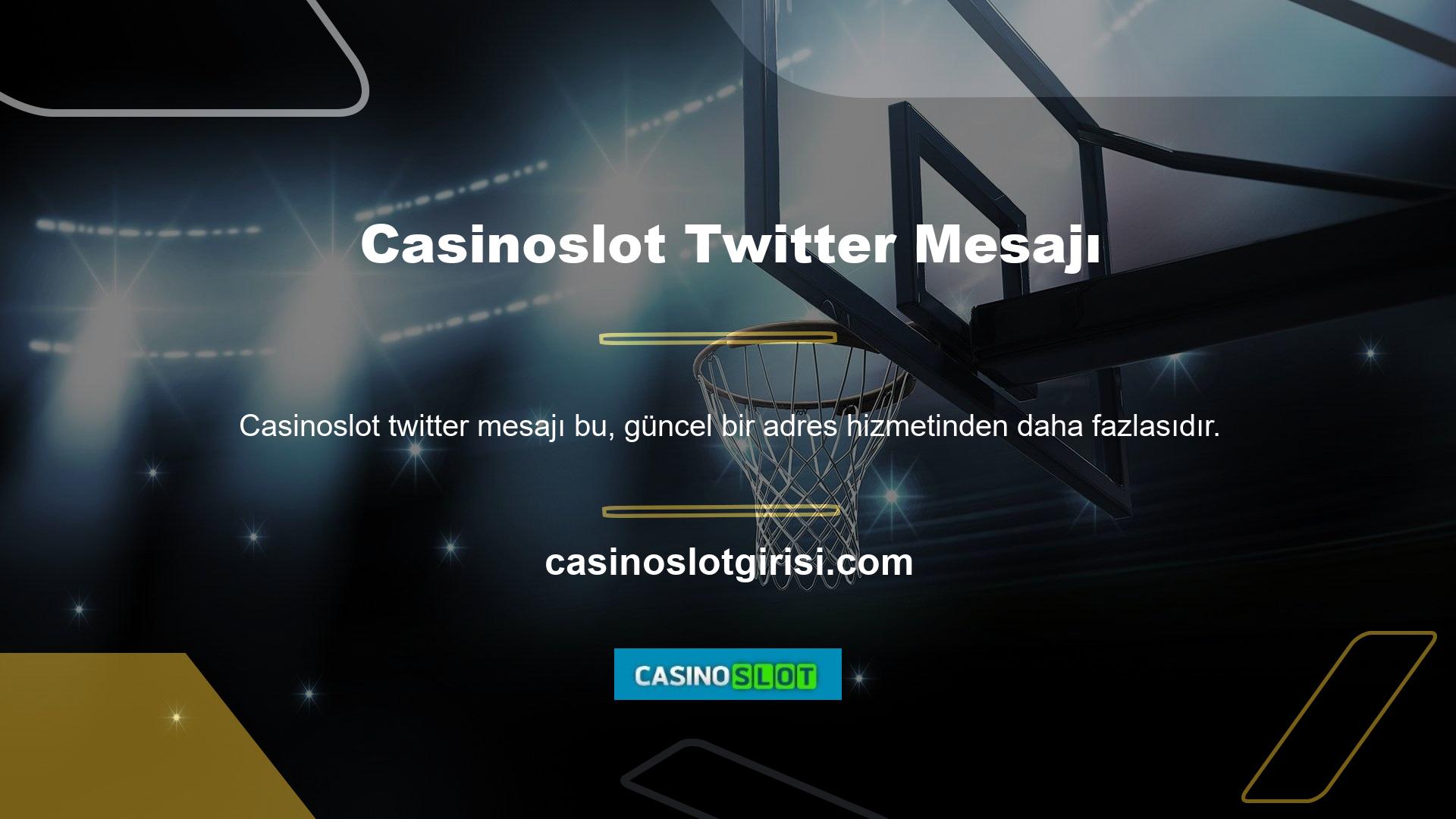 Lütfen Casinoslot Twitter hesabındaki en son bilgileri kontrol edin